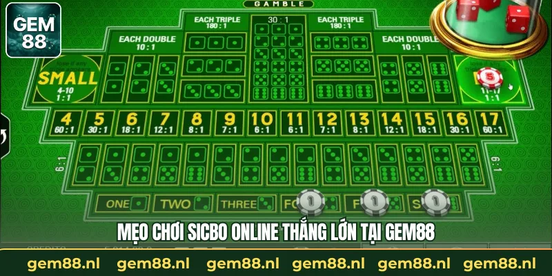 Mẹo chơi sicbo online thắng lớn tại GEM88